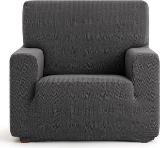 Eysa Funda de sillón bielástica gris oscuro 80 - 130 cm