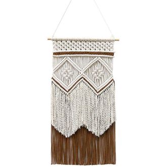 OEM D&eacute;coration Murale Tiss&eacute;e &Agrave; La Main - Coton Et Bois - Pour Chambre Salon M&eacute;ditation Balcon - 1 Pi&egrave;ce