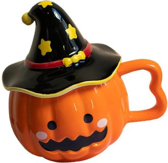 OEM Taza De Cer&aacute;mica Con Forma De Calabaza De Halloween - Sombrero Negro