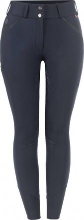 Cavallo Womens Calista Grip High Waisted Full Grip Winter Breeches Pants In Dark Blue