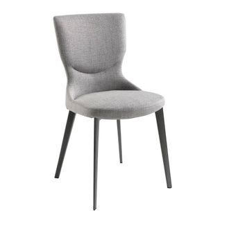 Angel Cerd&aacute; Grey Fabric Dining Chair, Anthracite Stainless Steel