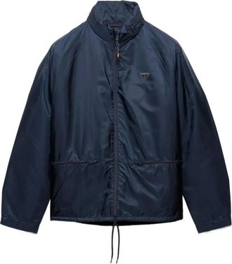 Prada Jack met afneembare capuchon en raglan mouwen - Blauw