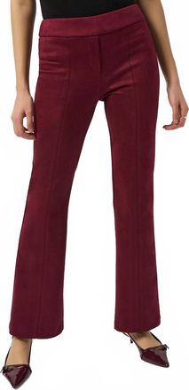 Joseph Ribkoff Faux Suede Wide Leg Pant In Merlot