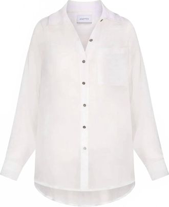 Anemos Womens Pool Cover-Up Shirt In White