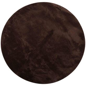 vidaXL Area Rugs Round HUARTE Brown &Oslash; 200 CM Polyester vidaXL