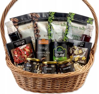 OEM Cesta De Regalo De Lujo Con Caf&eacute;, T&eacute; Y Chocolate