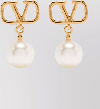 Valentino Garavani vlogo earrings with crystals and pearl