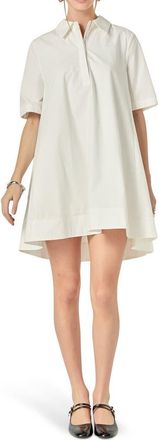 English Factory Trapeze Cotton Shirtdress in White at Nordstrom Rack, Size X-Small
