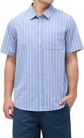 Stance Bales Short Sleeve Button Up Shirt In Sea Green
