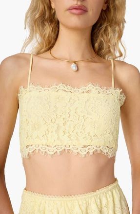 Cami NYC Sofie Lace Crop Camisole in Buttercup at Nordstrom, Size 10