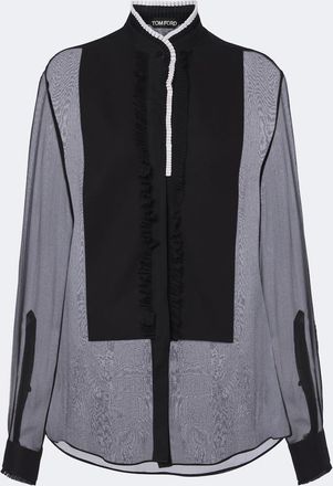 Tom Ford Blusa de chif&oacute;n de seda