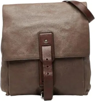 Prada Pre-owned Cross Body Bags, female, Brown, Size: ONE SIZE Pre-owned Leather Cross Body Bag