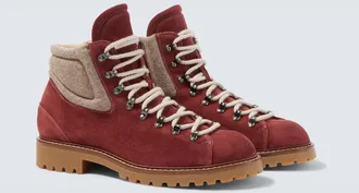 Eleventy Suede lace-up boots