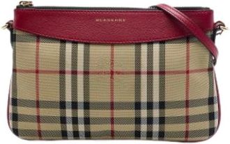 Burberry Pre-owned Nylon Crossbody Bag - Dames - Vintage Schoudertas - Beige - ONE Size - Nylon - Vintage