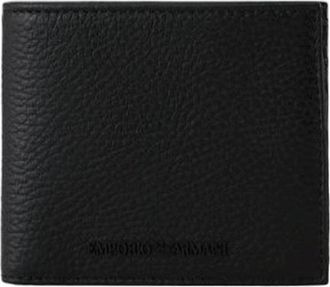 Emporio Armani Tumbled Leather Rubberized Logo Purse Wallet