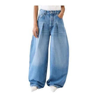 Jacquemus Jeans, Dames, Blauw, W25, Denim, Blauwe Ovalo Denim Jeans