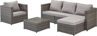 Habitat et Jardin Sal&oacute;n De Jard&iacute;n En Resina Trenzada monaco - Florida - Gris
