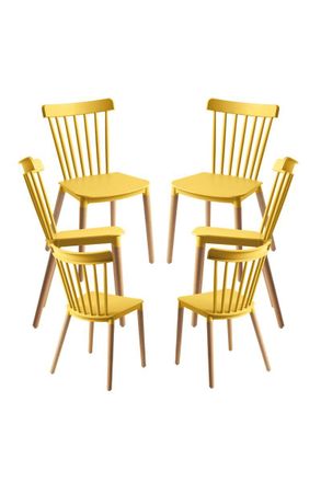 Regalos Miguel Regalos Miguel - Packs Sillas Comedor - Pack 6 Sillas Leka - Amarillo
