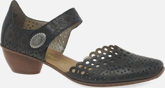 Rieker Womens Pia Womens Open Court Shoes - Black - Size: 3.5