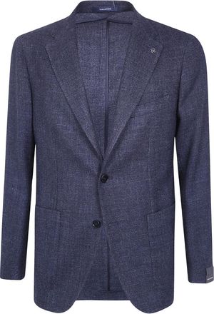 Tagliatore Montecarlo Single Breasted Jacket - Heren - Jassen - Blauw - Maat: L Wol