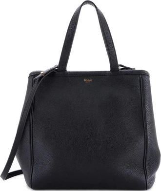 Celine Folded Cabas Leather Small tote bag - Zwart