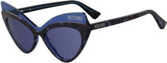 Moschino Zonnebril Mos 080/S Ipr/Ku - Dames - Zonnebrillen - Blauw - 54 MM - Accessoires