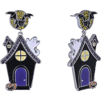 Hallmark Halloween Haunted House Earrings in Purple at Nordstrom