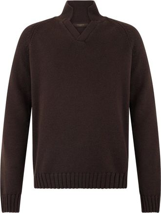 Slowear Slowear, Truien & Vesten, Heren, Bruin, M, Wol, Trui met polokraag