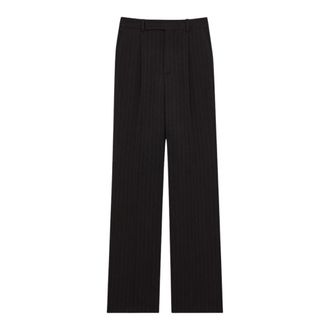 Saint Laurent Pantalon Base Pu22 V - Dames - Broeken - Zwart - Maat: S