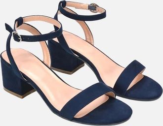 XY London Womens XY London Womens/Ladies Gemma Strappy Low Block Heel Sandals - Navy - Size: 6