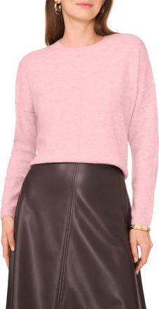 Vince Camuto Exposed Seam Crewneck Sweater in Prism Pink at Nordstrom, Size X-Large