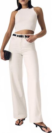 LE JEAN Juliette Wide Leg Jeans In White