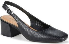 BareTraps Ester Block Heel Slingback Pump in Black Croco at Nordstrom Rack, Size 6.5