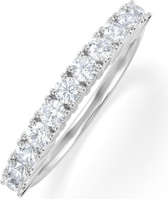 The Diamond Store Twilight Lab Diamond 0.50ct H/SI Half Eternity Ring 925 Silver