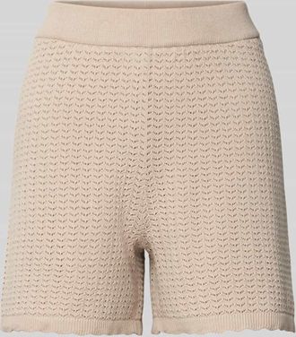 Pieces Regular Fit Strickshorts aus reiner Baumwolle Modell SCOUT in Sand, Gr&ouml;&szlig;e XL