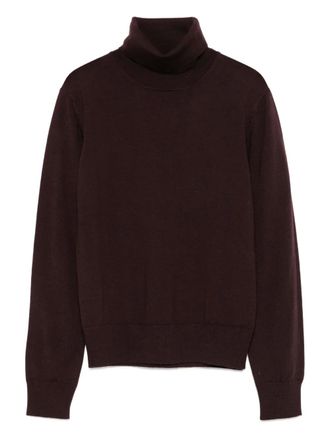 Alpha Studio turtleneck merino sweater - women - Merino - 46 - Brown