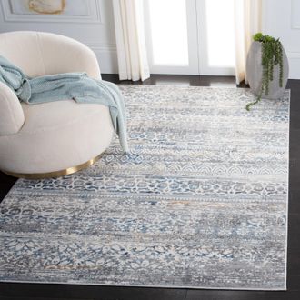 Safavieh Amelia Machine Made Area Rug, Grey / Blue Transitional Style Easy Care