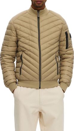 Noize Alex Chevron Quilted Puffer Jacket in Sand at Nordstrom Rack, Size Xx-Large