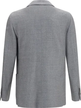 Lardini Mens Double-Breasted Wool-Blend Jacket 920