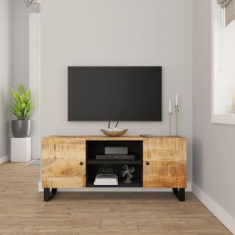 vidaXL Mueble De Tv Madera Maciza De Mango 105x33x46 Cm Vidaxl