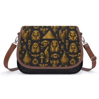 Generic Pyramid Egypt Tribal Ancient Egyptian Crossbody Bags for Women Shoulder Messenger Bag Purse Handbags