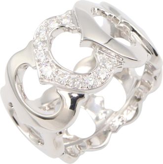 Cartier Silver Clear White Gold (18K) Band Ring (Pre-Owned)