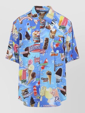 Balenciaga short sleeve shirt button down collar