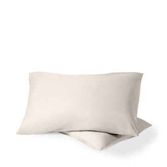 Bare Home 100% Organic Cotton Percale Cooling Pillowcase Set in French Beige at Nordstrom, Size Standard