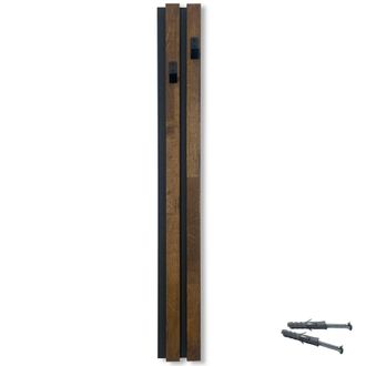 OEM Perchero De Madera Lamele De 98 Cm, M&oacute;dulo De 12 Cm, Color Marr&oacute;n