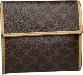 Celine Pre-owned Vintage leren portemonnee - Dames - Vintage Accessoires - Bruin - ONE Size - Leer - Vintage