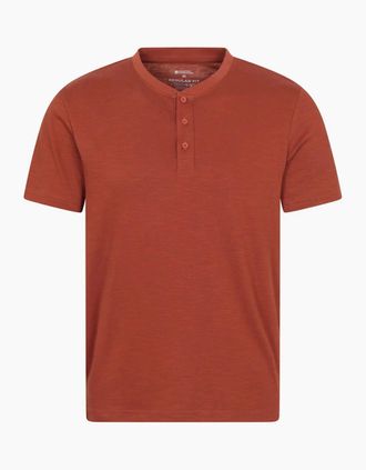 Mountain Warehouse Mens Mountain Warehouse Mens Hasst Organic T-Shirt - Red/Orange/Brown - Size: 42