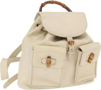 Gucci Pre-owned Backpacks, female, Beige, Size: ONE SIZE Pre-owned Vintage Backpack
