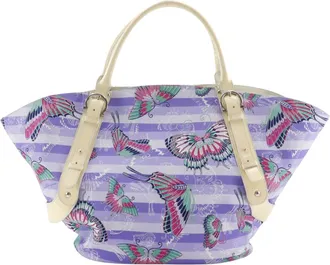 Ferragamo Gancini Purple Nylon Tote Bag (Pre-Owned)