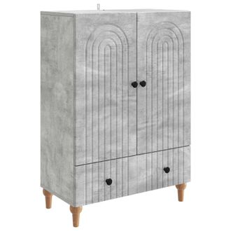 vidaXL Aparador Gris Hormig&oacute;n 66 X 34,5 X 95 Cm Madera De Ingenier&iacute;a Vidaxl